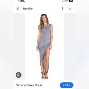 Gray DeLacy Revolve dress. Very flattering!